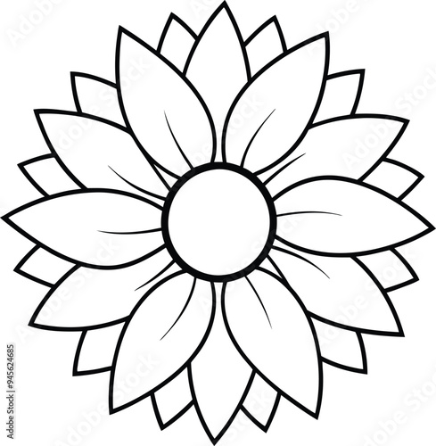 Kids can brighten up their day with this coloring book full of large sunflowers with big centers to color

