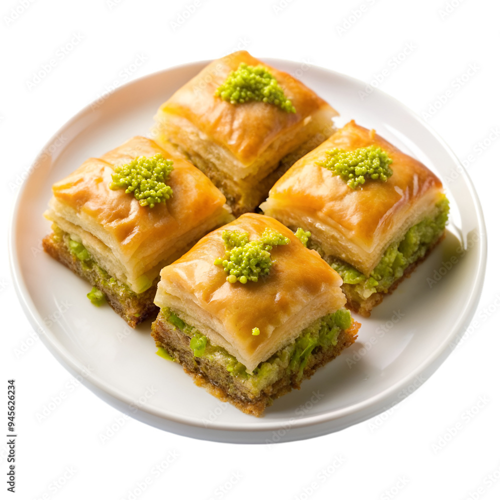Baklava isolated Baklava isolated