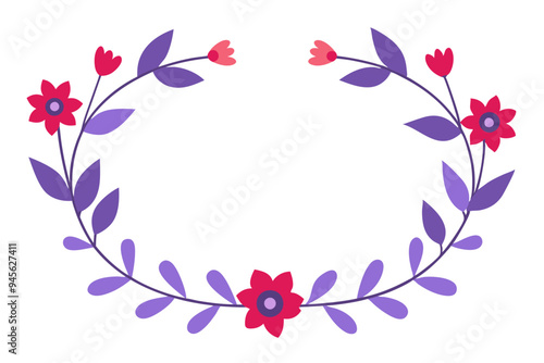 Charming Floral Frame Clipart for Greeting Cards and Artwork