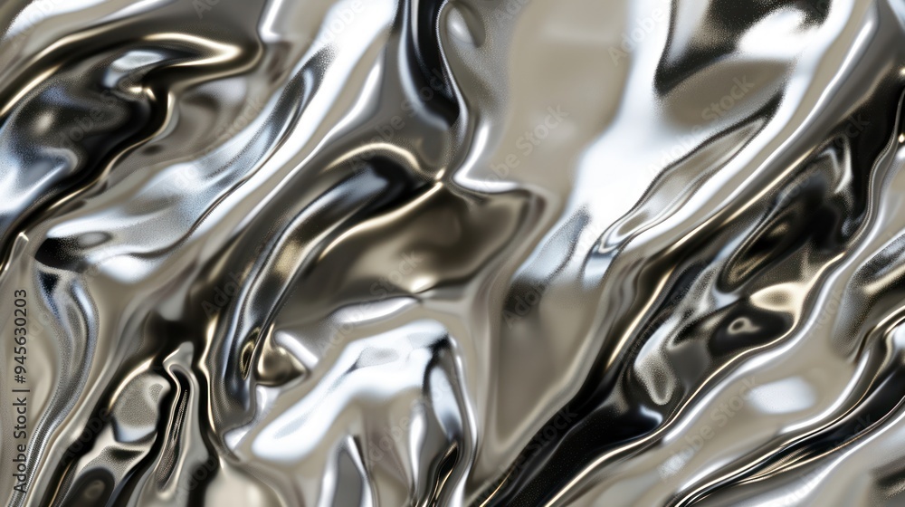 Abstract Silver Fabric Abstract Silver Fabric