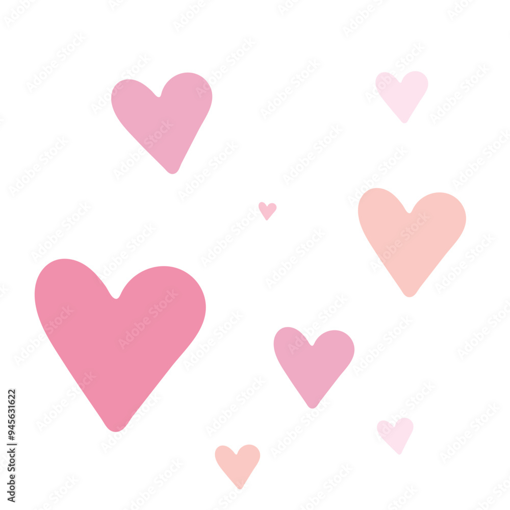 Texture with pink heart, vector decoration for banners and cards Texture with pink heart, vector decoration for banners and cards