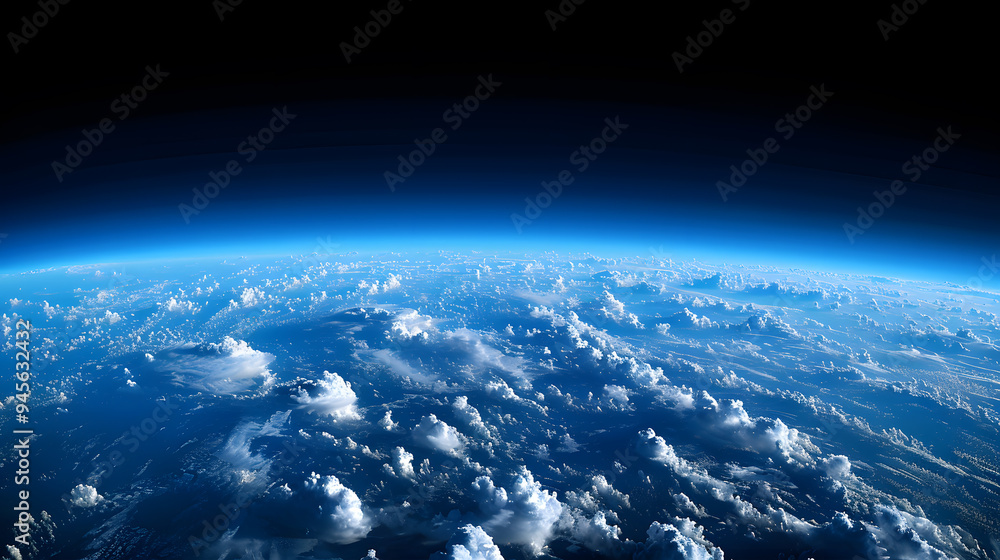 Fototapeta premium Earth planet and clouds space wallpaper.