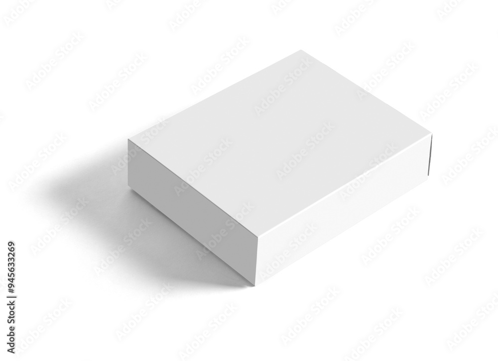 white paper box on a white background, mock up, 3d illustration, 3d rendering white paper box on a white background, mock up, 3d illustration, 3d rendering