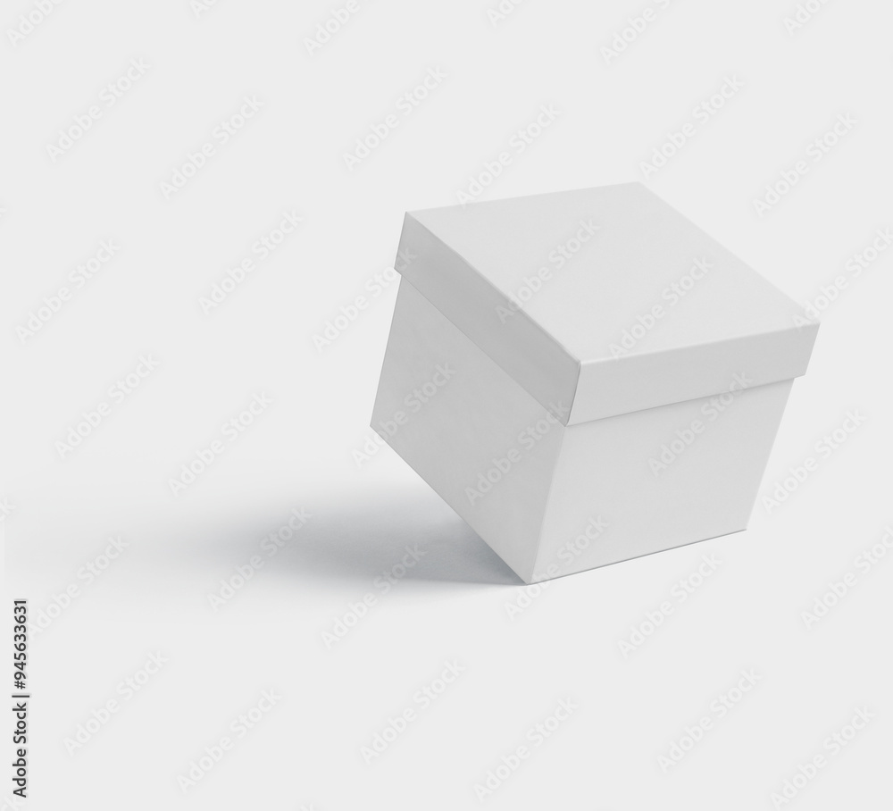 white square paper box on a white background, mock up, 3d illustration, 3d rendering white square paper box on a white background, mock up, 3d illustration, 3d rendering