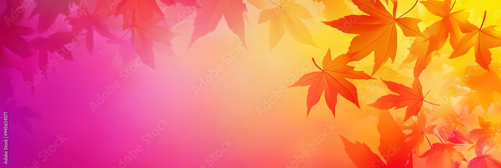 Smooth bright gradient background with vibrant autumn colors and fall leaves. Education and business. Generative AI Smooth bright gradient background with vibrant autumn colors and fall leaves. Education and business. Generative AI