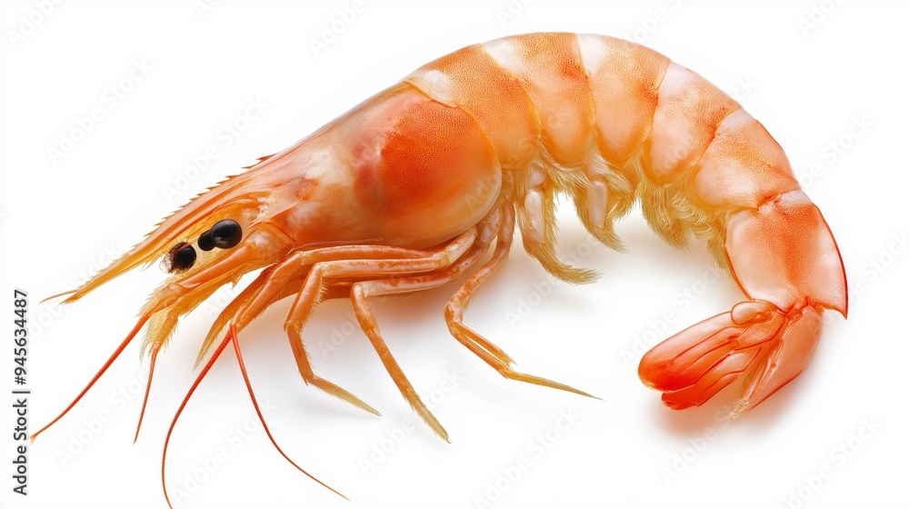 A close-up image of a shrimp, showcasing its detailed features and natural coloration. A close-up image of a shrimp, showcasing its detailed features and natural coloration.