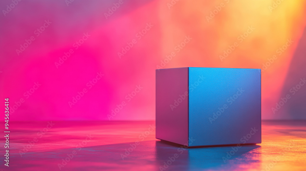A colourful, minimalistic cube set against a vibrant, abstract background with artistic lighting, creating a modern and geometric visual experience with bold, neon-inspired colours. A colourful, minimalistic cube set against a vibrant, abstract background with artistic lighting, creating a modern and geometric visual experience with bold, neon-inspired colours.