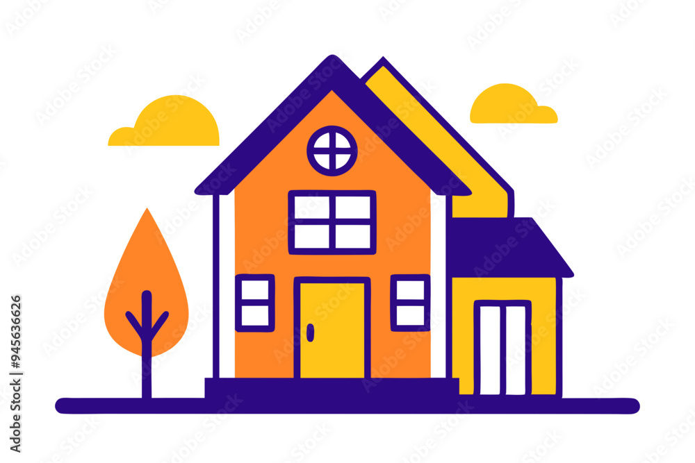Modern House Vector Art: Ideal for Websites, Apps, and More Modern House Vector Art: Ideal for Websites, Apps, and More