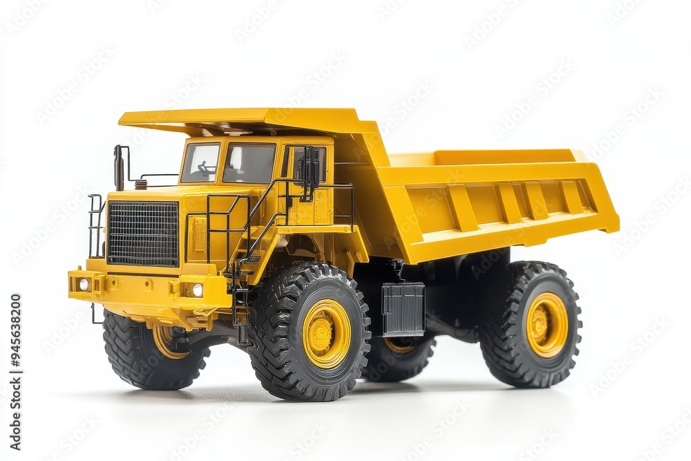 A detailed model of a yellow dump truck designed for construction and transportation tasks. A detailed model of a yellow dump truck designed for construction and transportation tasks.