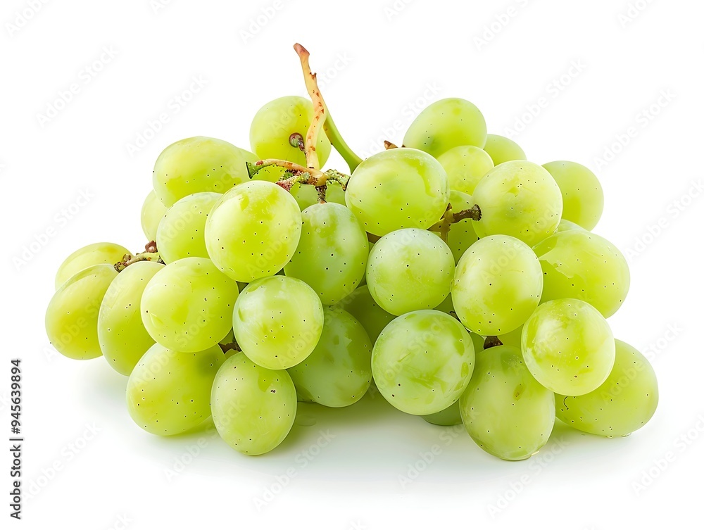 Green grapes isolated on white background. Green grapes isolated on white background.