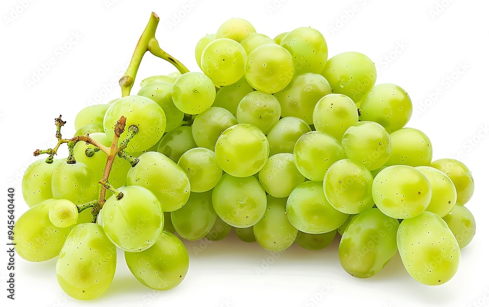 Green grapes isolated on white background. Green grapes isolated on white background.