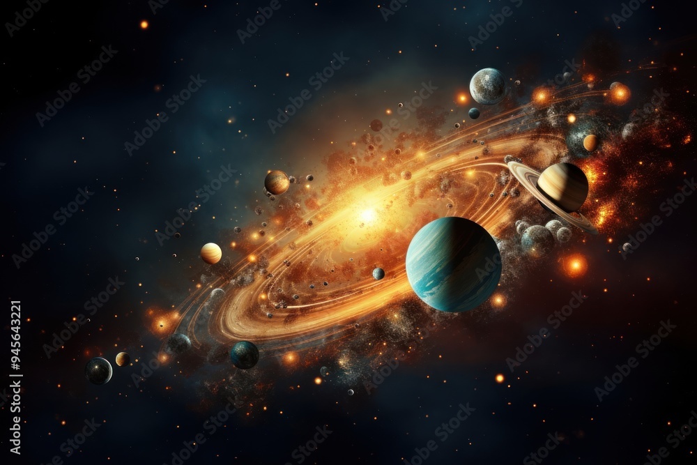 Fototapeta premium Astronomy universe outdoors nebula.