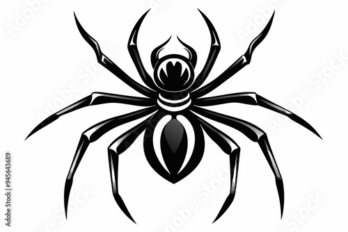 Spider silhouette vector art illustration