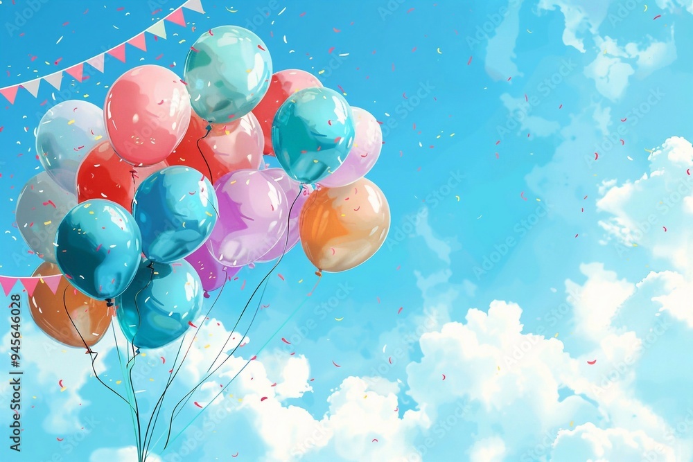 Fototapeta premium balloons in the sky