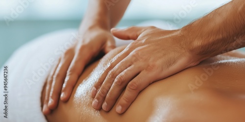 Close up of Physical Therapist Massaging Lower Back