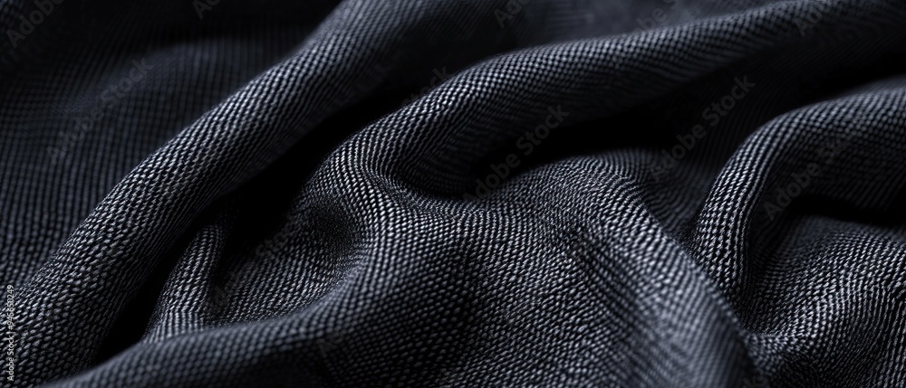 Black woven fabric texture close-up intricate detail soft shadows hyper-realistic finish luxurious textile visual Black woven fabric texture close-up intricate detail soft shadows hyper-realistic finish luxurious textile visual