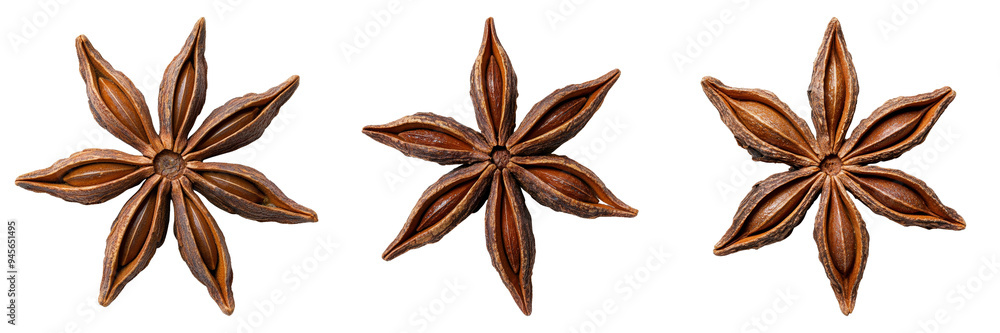 Star anise spice isolated on transparent background ideal for aromatic culinary ingredients and spices collection Star anise spice isolated on transparent background ideal for aromatic culinary ingredients and spices collection