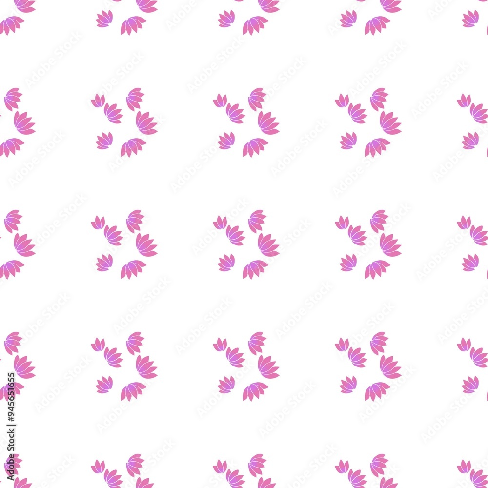 Pink floral pattern with small flowers on a white background Pink floral pattern with small flowers on a white background