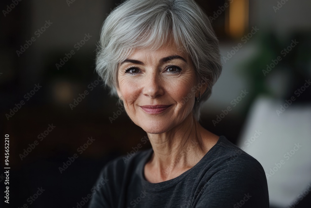 portrait of a pleased woman in her 60s portrait of a pleased woman in her 60s