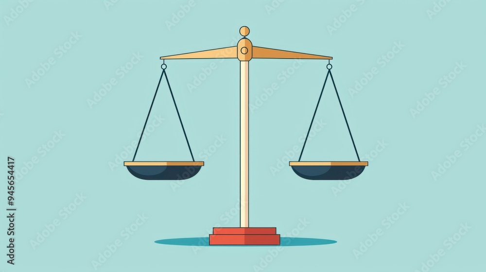 Concept of Justice and Moral Balance - Flat Design Illustration with Scales Holding Light and Dark Weights Concept of Justice and Moral Balance - Flat Design Illustration with Scales Holding Light and Dark Weights