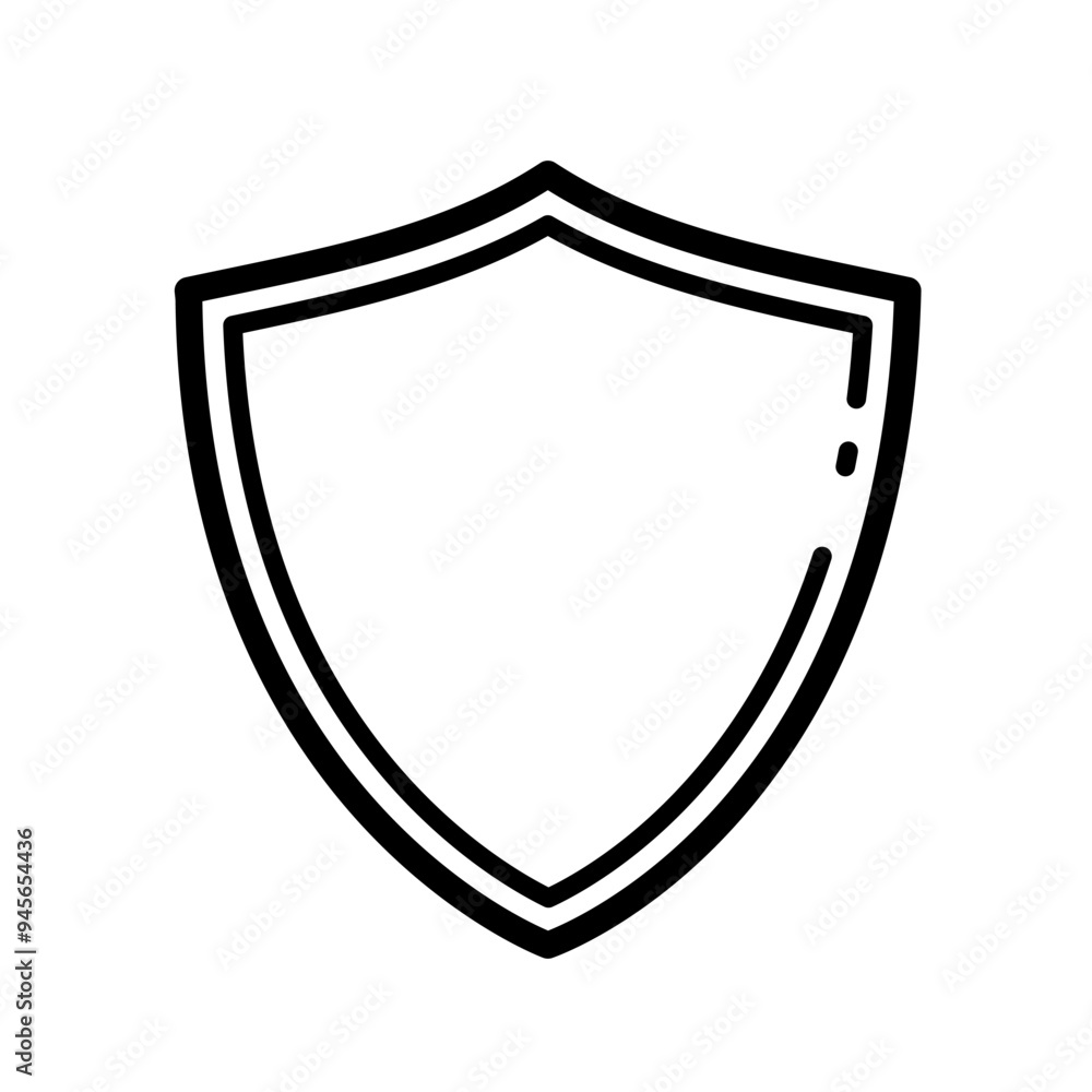 Shield, protection - simple vector icon Shield, protection - simple vector icon