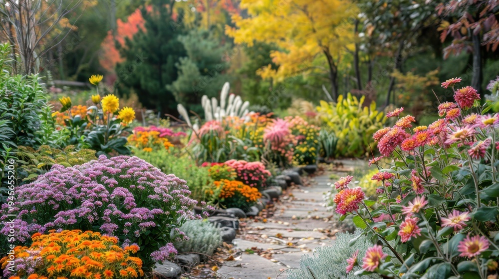 Garden View in Autumn Garden View in Autumn