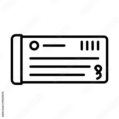 Checkbook line icon