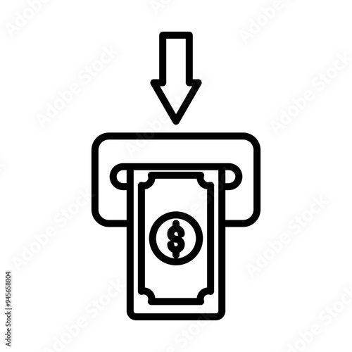 Withdrawal line icon