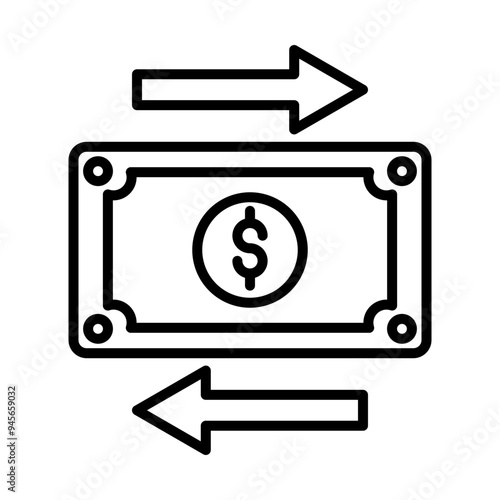 Money Transfer line icon