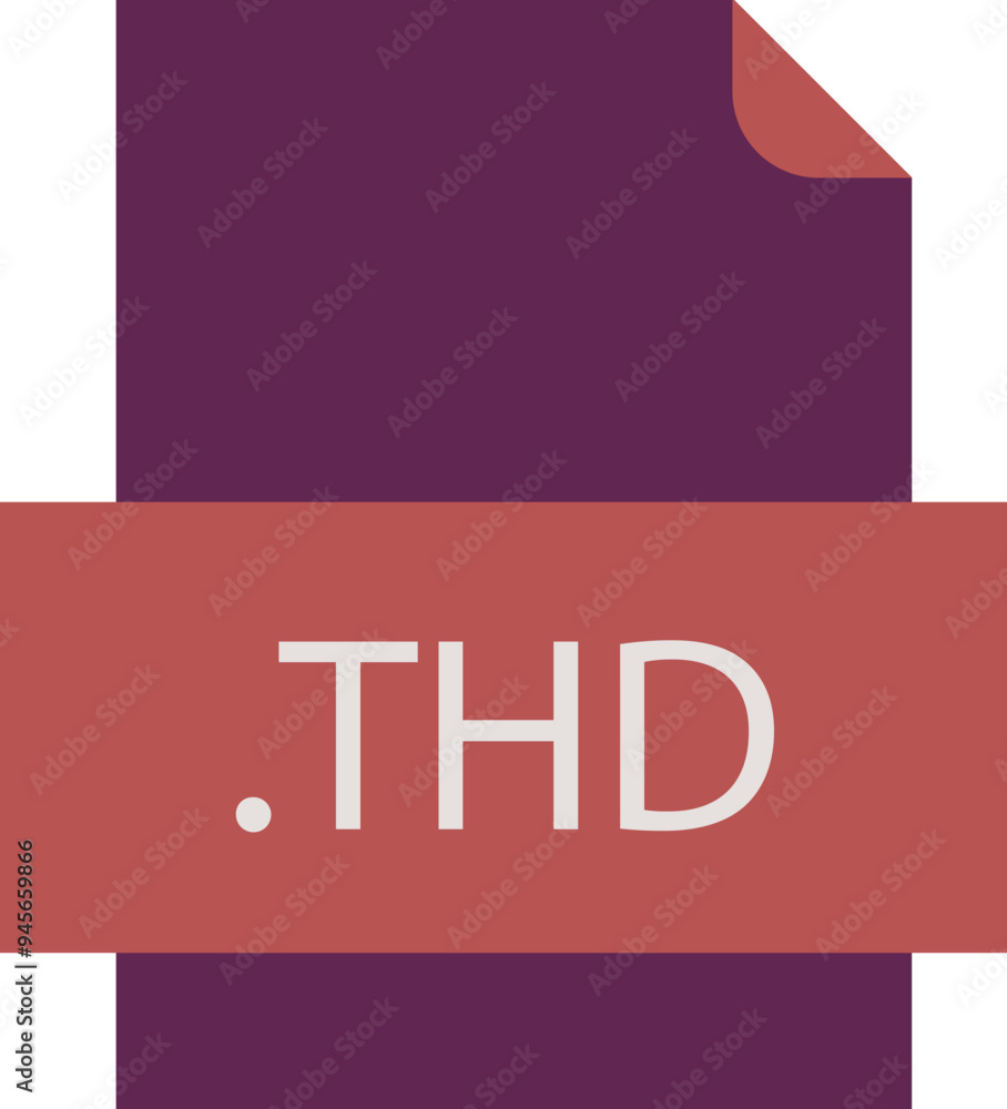 THD File extension icon fill crisp corners with symbol THD File extension icon fill crisp corners with symbol