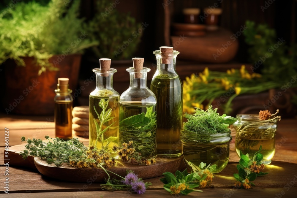 Herbs perfume bottle plant. Herbs perfume bottle plant.
