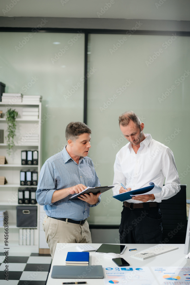 Portrait of success business people working together in modern office. Portrait of success business people working together in modern office.