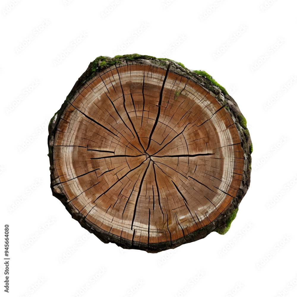 Fototapeta premium Tree trunk isolated on Transparent background