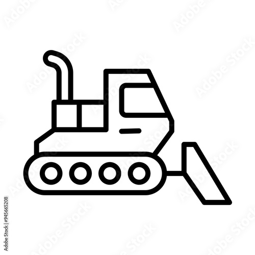 Snow Groomer line icon