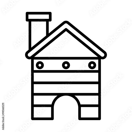 Mountain Chalet line icon