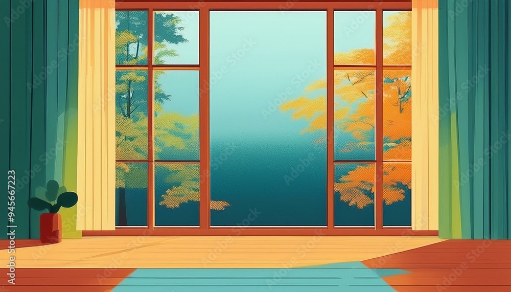 Fototapeta premium Modern and minimal house window for interior decoration
