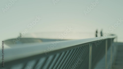 Minimalist Perspective of MAAT Rooftop Walkway in Lisbon