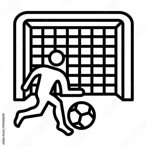 Penalty Kick line icon