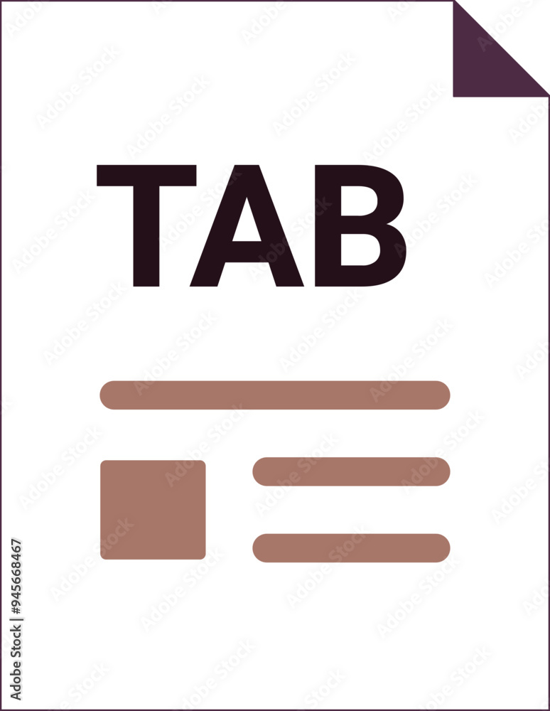 TAB file icon with symbols TAB file icon with symbols