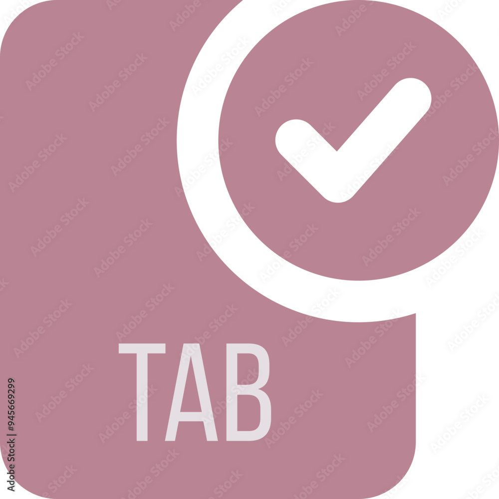 TAB File fomat minimal icon with circle outside TAB File fomat minimal icon with circle outside