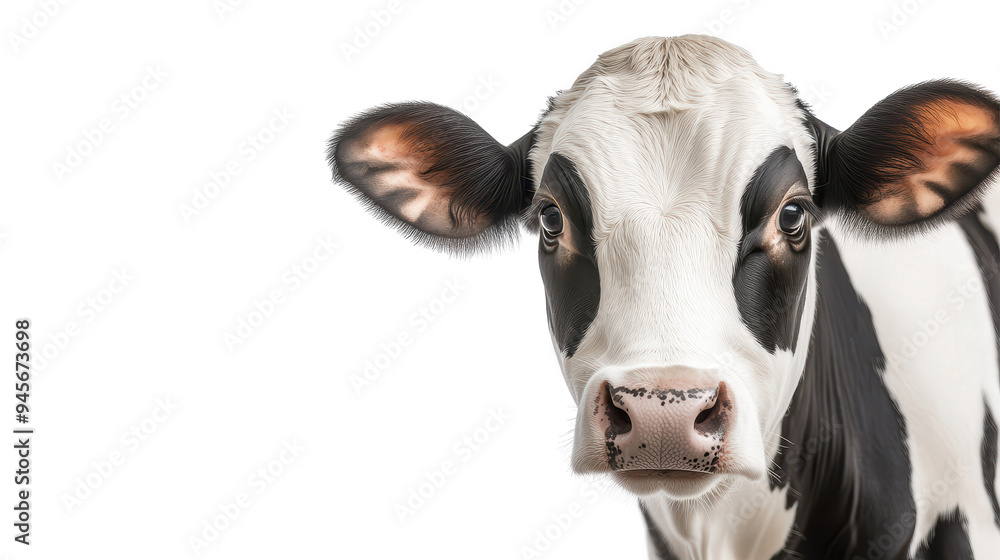 A cow with a white face and black spots A cow with a white face and black spots