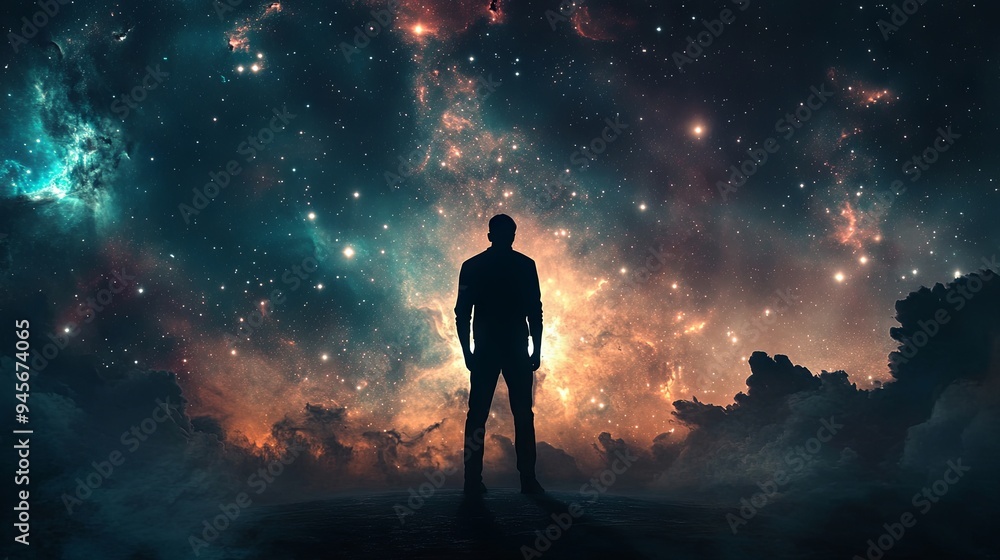 Space man meditating Space man meditating