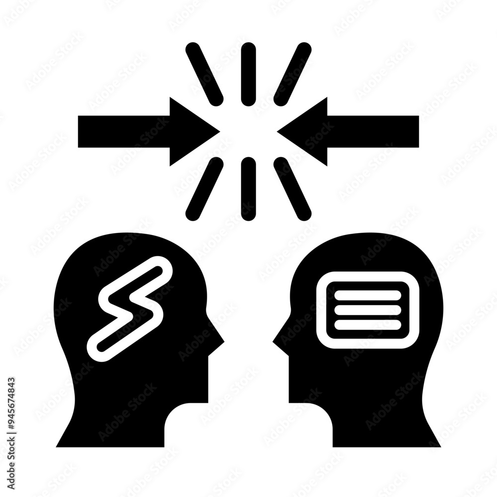 Obraz premium Conflict Resolution glyph icon