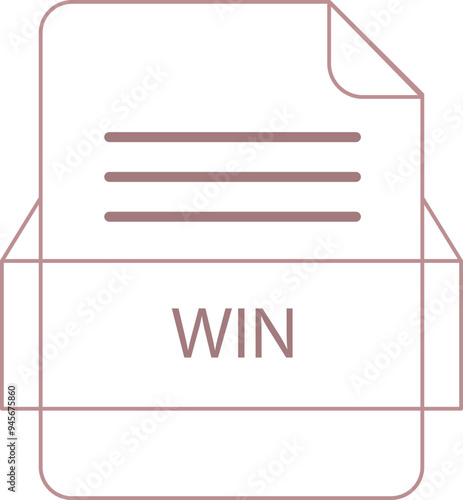 WIN File icon black outline