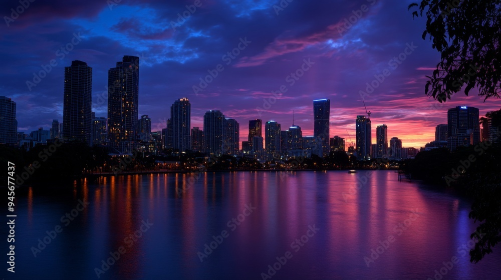 Obraz premium City Skyline at Twilight