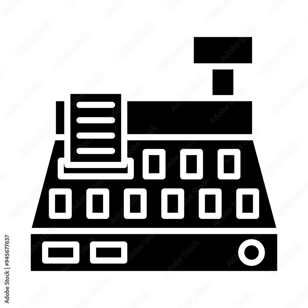 Cash Register glyph icon Cash Register glyph icon