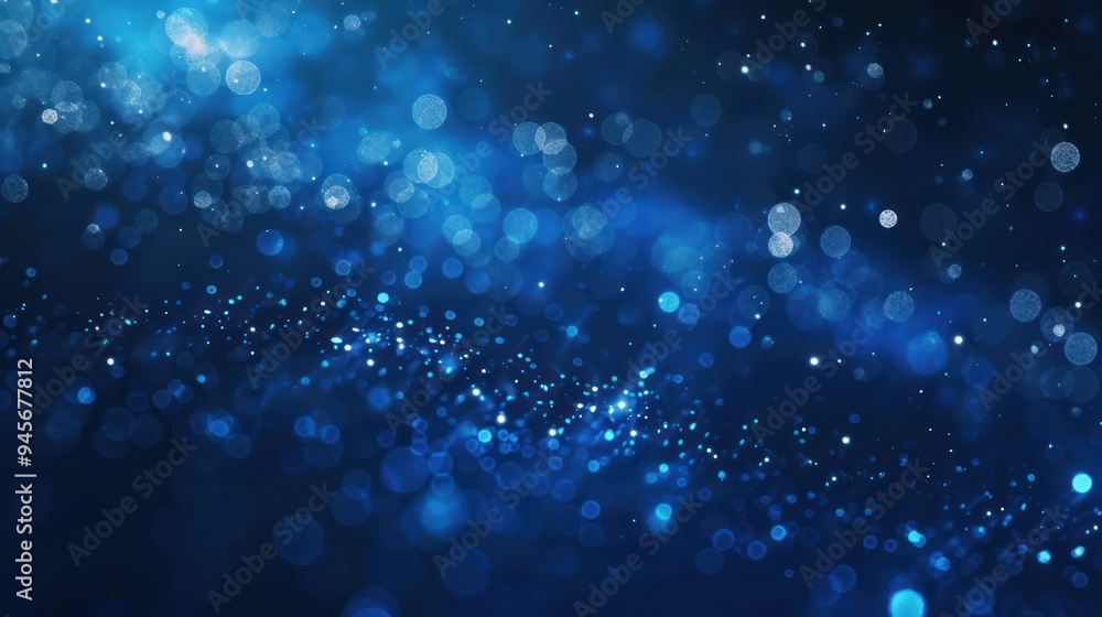 Fototapeta premium Abstract Blue Bokeh Background