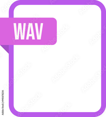 WAV File rectangular icon