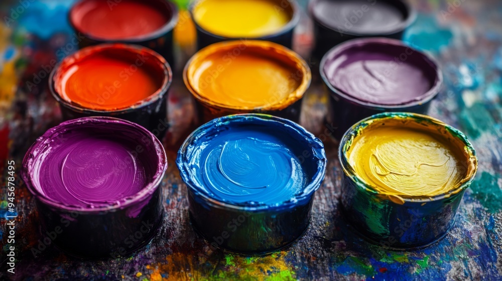 Colorful Acrylic Paints Colorful Acrylic Paints