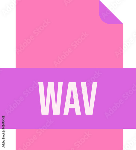 WAV File icon fill crisp corners